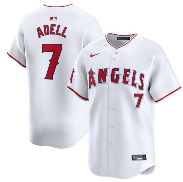 Men's Los Angeles Angels #7 Jo Adell White Home Limited Baseball Stitched Jersey Dzhi,We sell and wholesale Men's Los Angeles Angels #7 Jo Adell White Home Limited Baseball Stitched Jersey Dzhi on line form chian!